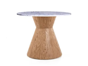 BASKET OAK - Round Carrara marble table - Accessories by 5A Design