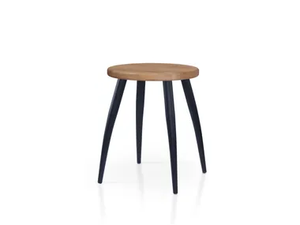 DIEGO METAL - Low oak stool - Stool by 5A Design