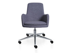 DOLPHIN 5 WAYS - Swivel fabric office chair with 5-Spoke base with armrests - Office Chair by 5A Design