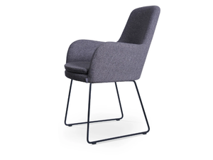 DOLPHIN SLED - Sled base fabric chair with armrests - Chair by 5A Design
