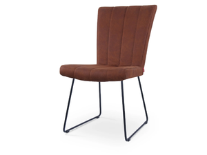 GALA SLED - Sled base upholstered fabric chair - Chair by 5A Design
