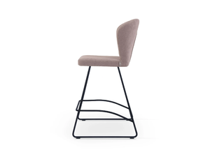 GLORIA BAR SLED - High sled base fabric stool with footrest - Stool by 5A Design