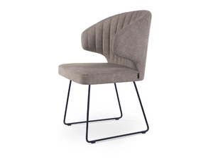 GLORIA SLED - Upholstered sled base fabric chair - Chair by 5A Design
