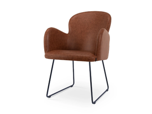 HERA SLED - Sled base leather chair with armrests - Chair by 5A Design