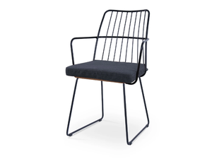 MIA M SLED - Sled base powder coated steel chair with armrests - Chair by 5A Design