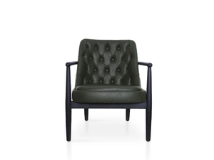 MOOD - Tufted leather armchair with armrests - Armchair by 5A Design