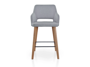 PARADISE BAR OAK - High fabric stool with footrest - Stool by 5A Design