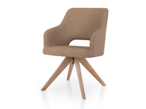 PARADISE SPIDER - Trestle-based leather chair with armrests - Chair by 5A Design