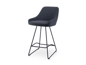 PREMIERE BAR SLED - Sled base fabric stool with footrest - Stool by 5A Design