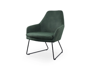 PREMIERE LOUNGE SLED - Sled base leather easy chair with armrests - Armchair by 5A Design