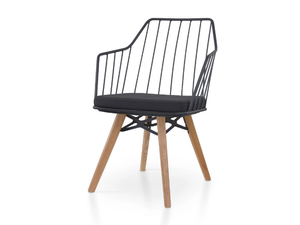 PREMIERE METAL VITO - Fabric chair with armrests - Chair by 5A Design