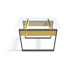 VERONA GLASS - Low rectangular glass coffee table - Side table by 5A Design
