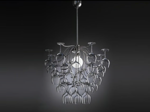SAUVIGNON - Glass chandelier - Ceiling lamp by Aldo Bernardi