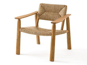 ABONDANCE - Straw easy chair with armrests - Armchair by AMPM