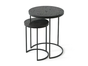 ANAXIMÈNE - Round stackable lava stone coffee table - Coffee table by AMPM