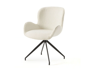 ASYAR - Trestle-based swivel fabric chair - Chair by AMPM