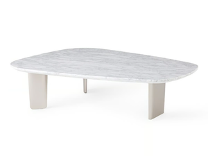 DOLMENA - Low Carrara marble coffee table - Coffee table by AMPM