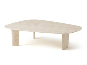 DOLMENA - Low travertine coffee table - Coffee table by AMPM