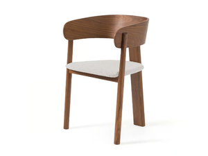 MARAIS - Walnut chair with fabric seat - Chair by AMPM