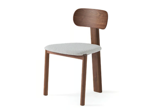 MARAIS - Walnut chair with fabric seat - Chair by AMPM