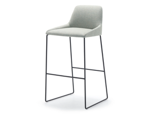 ALYA BQ1592 / BQ1593 - Sled base high fabric stool with back - Stool by Andreu World