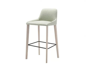 ALYA BQ1594 / BQ1595 - High upholstered leather stool with back - Stool by Andreu World