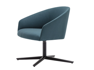 BRANDY BU3015 - Swivel with 4-spoke base easy chair with armrests - Armchair by Andreu World