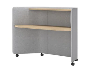 IN OUT OFFICE ME2260 - Workstation desk with sound absorbing screens with casters - Desk by Andreu World