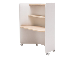 IN OUT OFFICE ME2261 - Workstation desk with sound absorbing screens with casters - Desk by Andreu World