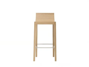 RDL BQ7298 - High oak stool with back - Stool by Andreu World