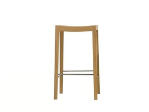 RDL BQ7299 - Oak stool with footrest - Stool by Andreu World