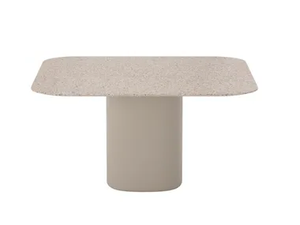 SOLID OUTDOOR ME17400 - Square garden table with thermo-polymer base - Table by Andreu World