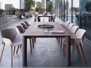 WIND OUTDOOR - Rectangular teak garden table - Table by Andreu World