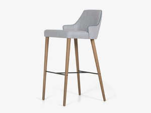 LILA - Upholstered ash barstool with footrest - Stool by Anesis