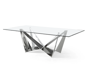 1049 - Rectangular glass and steel living room table - Table by Angel Cerdá