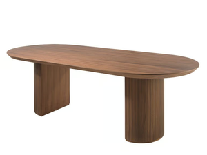 1104 - Oval wood veneer table - Table by Angel Cerdá