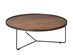 2006 - Low round walnut coffee table - Coffee table by Angel Cerdá