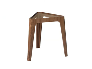 2106 - Triangular wood and glass high side table - Coffee table by Angel Cerdá