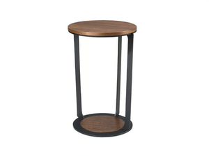 2116 - Round wood veneer high side table - Coffee table by Angel Cerdá