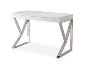 3014 - Rectangular stainless steel and wood writing desk - Desk by Angel Cerdá