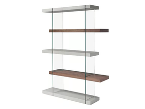 3025 - Open divider wood and glass bookcase - Cabinet by Angel Cerdá