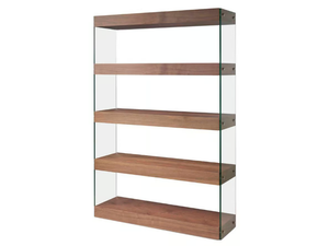 3091 - Open double-sided wood and glass bookcase - Cabinet by Angel Cerdá