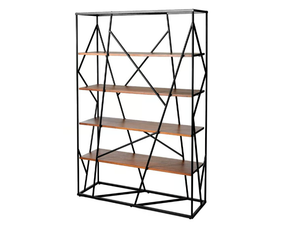 3103 - Open double-sided steel and wood bookcase - Cabinet by Angel Cerdá