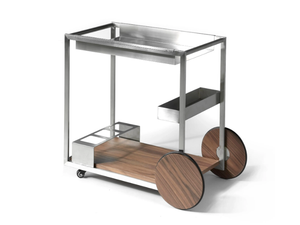 3116 - Steel and wood drinks trolley - Side table by Angel Cerdá