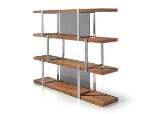 3136 - Open steel and wood bookcase - Cabinet by Angel Cerdá