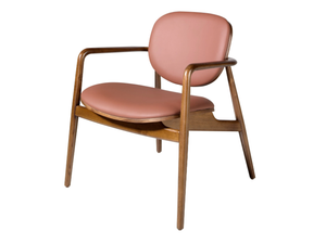 4118 - Eco-leather and ash chair with armrests - Chair by Angel Cerdá