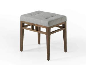 5027 - Low tufted upholstered wooden stool - Stool by Angel Cerdá