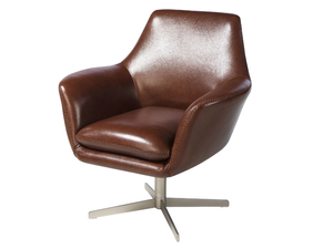 5093 - Swivel leather armchair with 4-spoke base - Armchair by Angel Cerdá