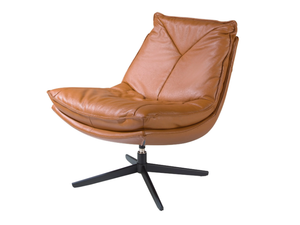 5096 - Swivel leather armchair with 4-spoke base - Armchair by Angel Cerdá