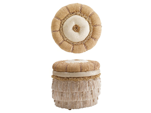 GRAND ROYAL - Round fabric pouf - Pouf by A.R. Arredamenti